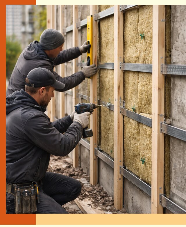 Монтаж обрешетки под утепление зданий и квартир в Сарове